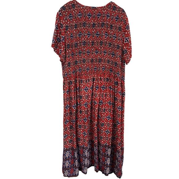 Women’s National Size 2X Red White & Blue Short Sleeve Maxi Dress. - Picture 4 of 4